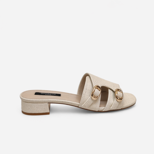 Sandali slides in canvas Gattinoni