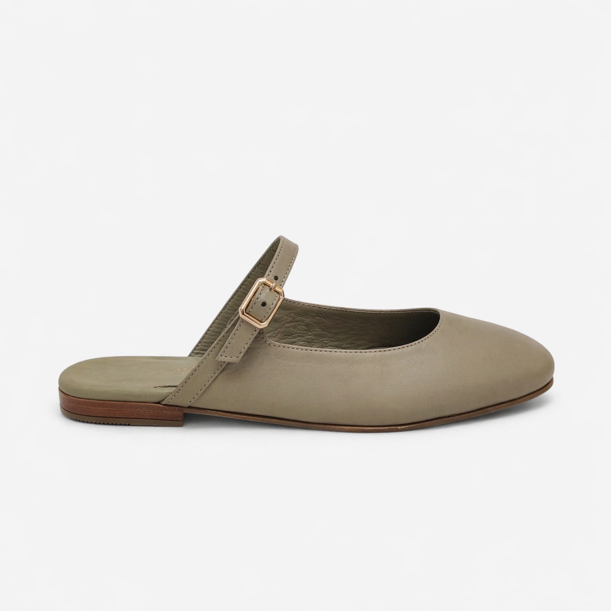 Scarpa Ciabattina Mules in Pelle verde