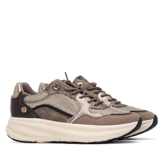 Sneakers textile mix bronzo