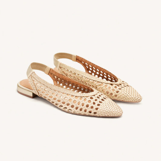 Slingback traforata off-white