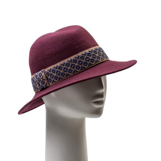 Cappello borsalino bordeaux - Bossoli