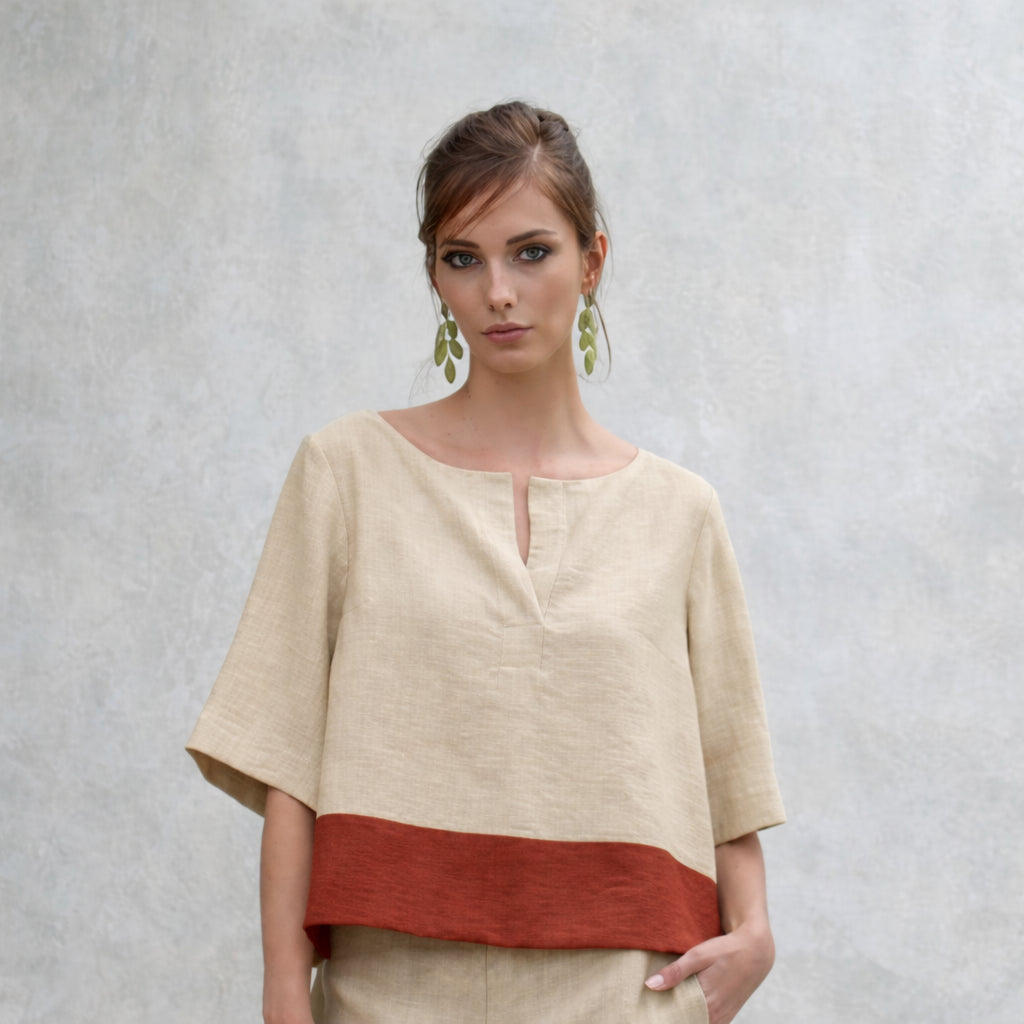 Blusa bicolor - Pedro