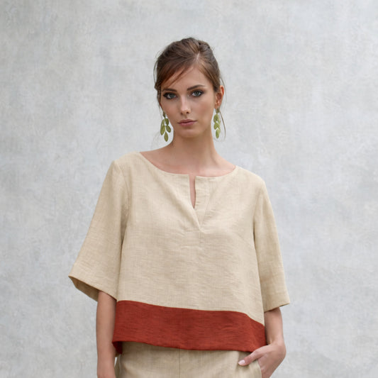 Blusa bicolor - Pedro