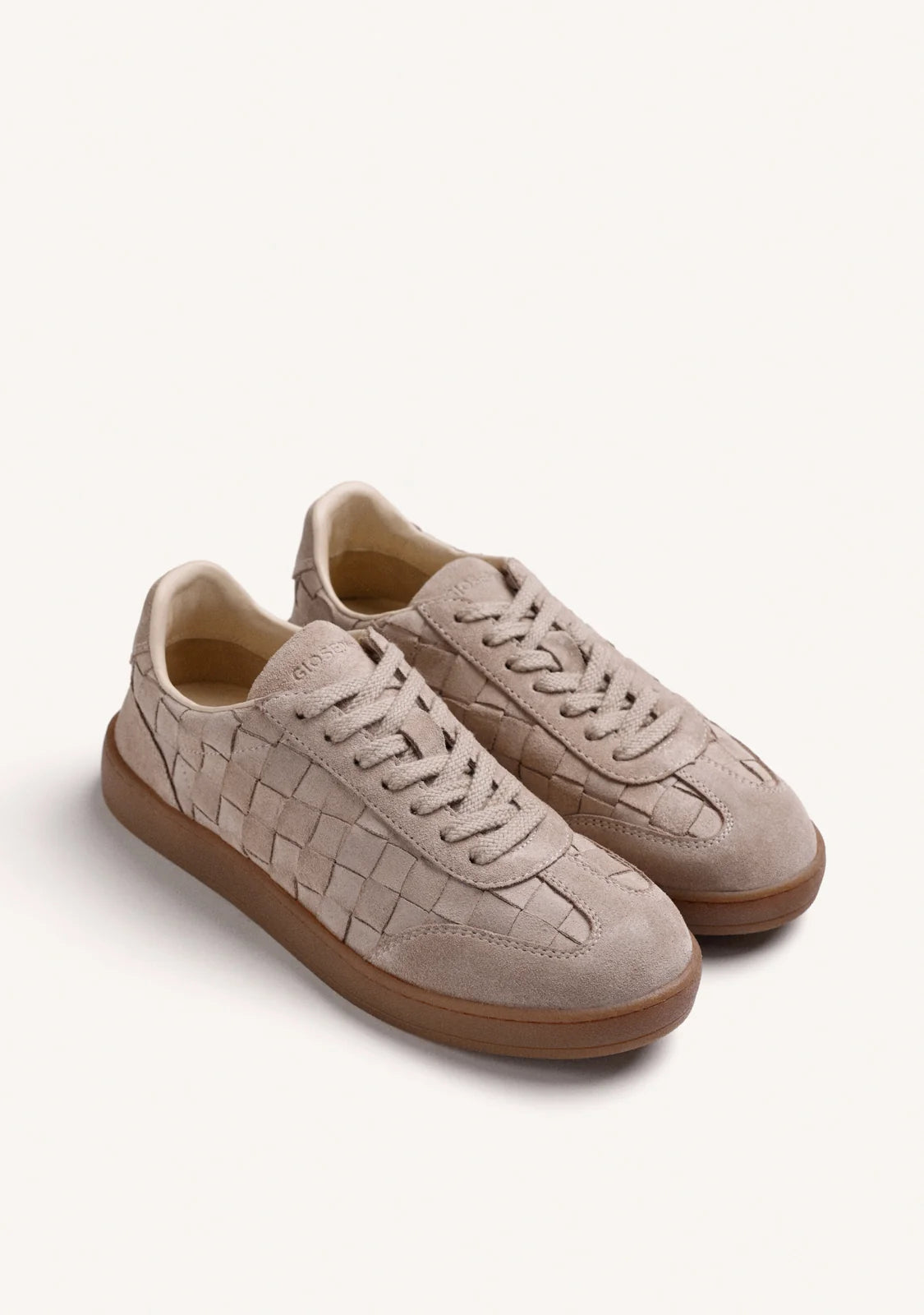 Sneakers in suede intreccio