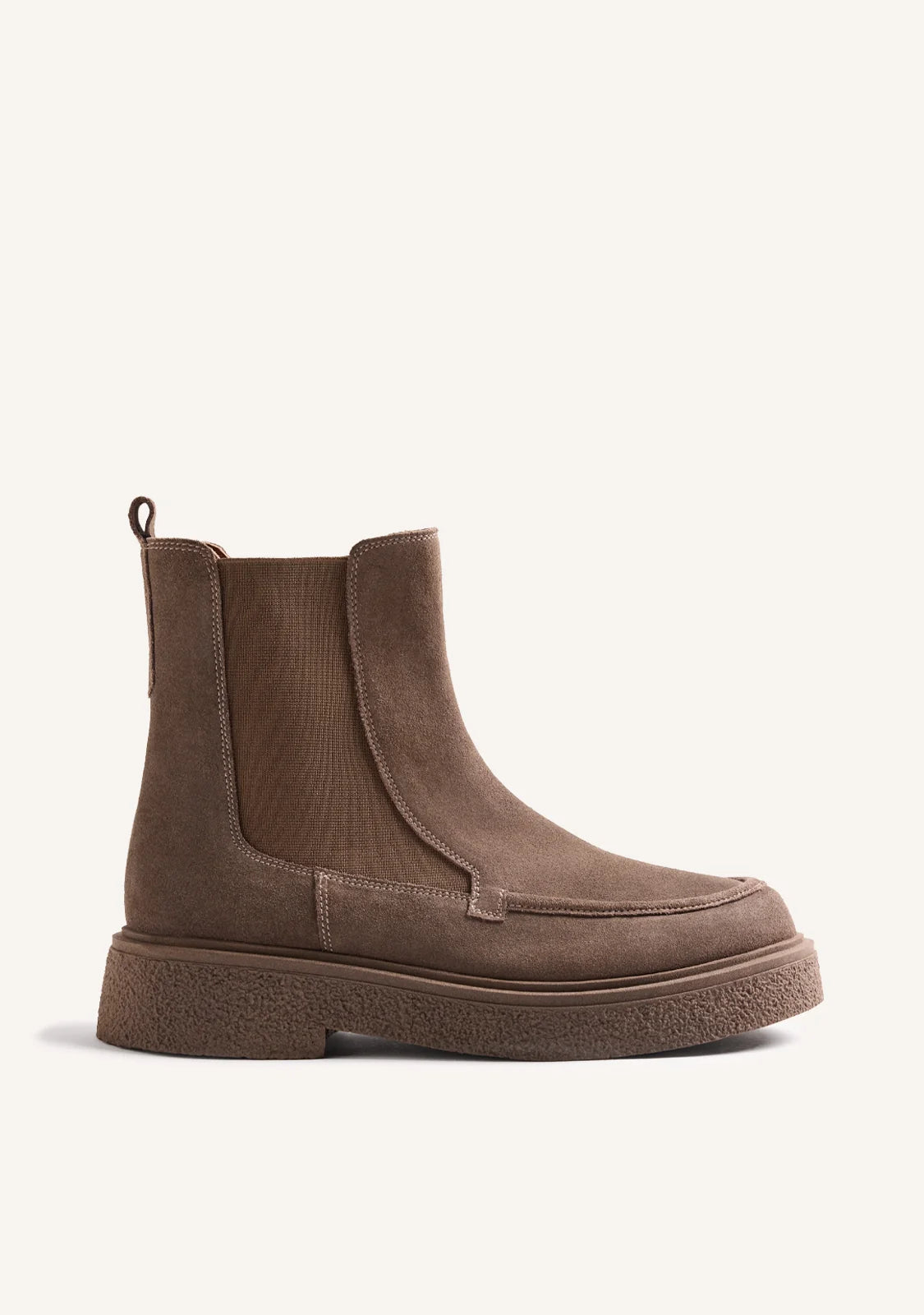 Stivaletti Chelsea in camoscio taupe
