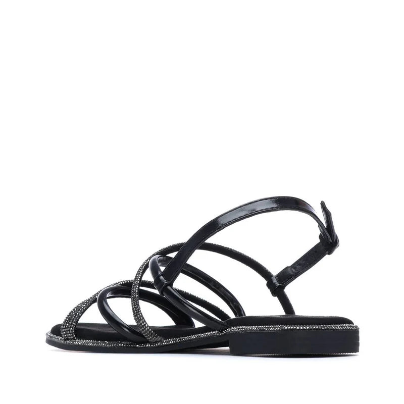 Sandali bassi con strass