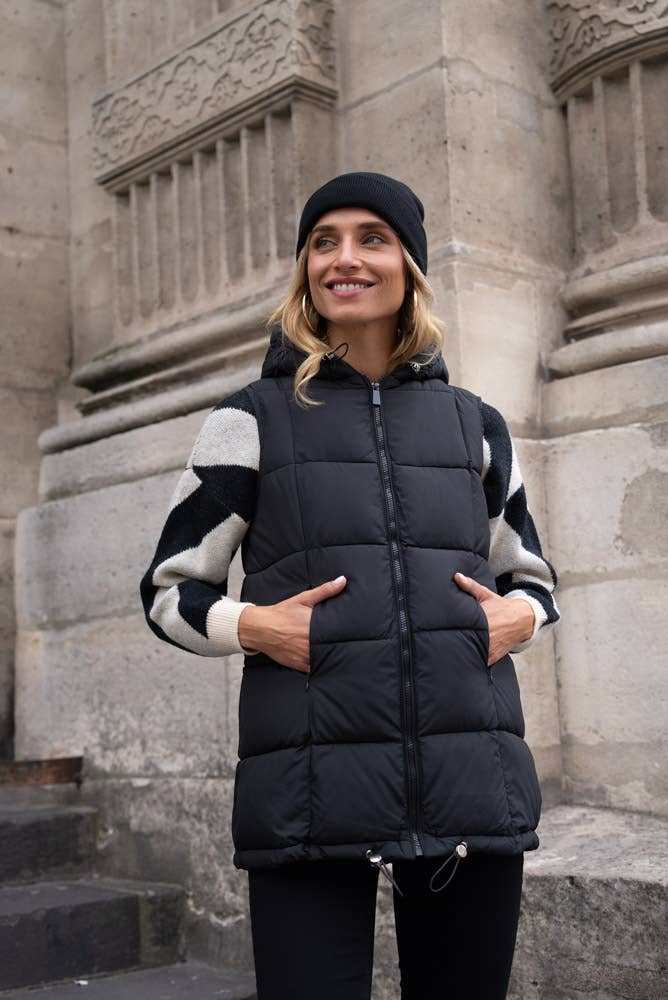Gilet imbottito lunghezza media