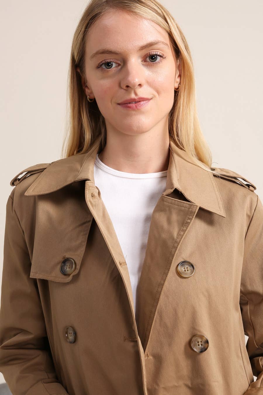 Trench lunghezza media doppiopetto