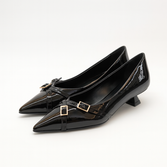 Décolleté Giò Palma in vernice tacco a rocchetto