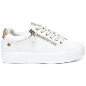 Sneakers bianca con zip
