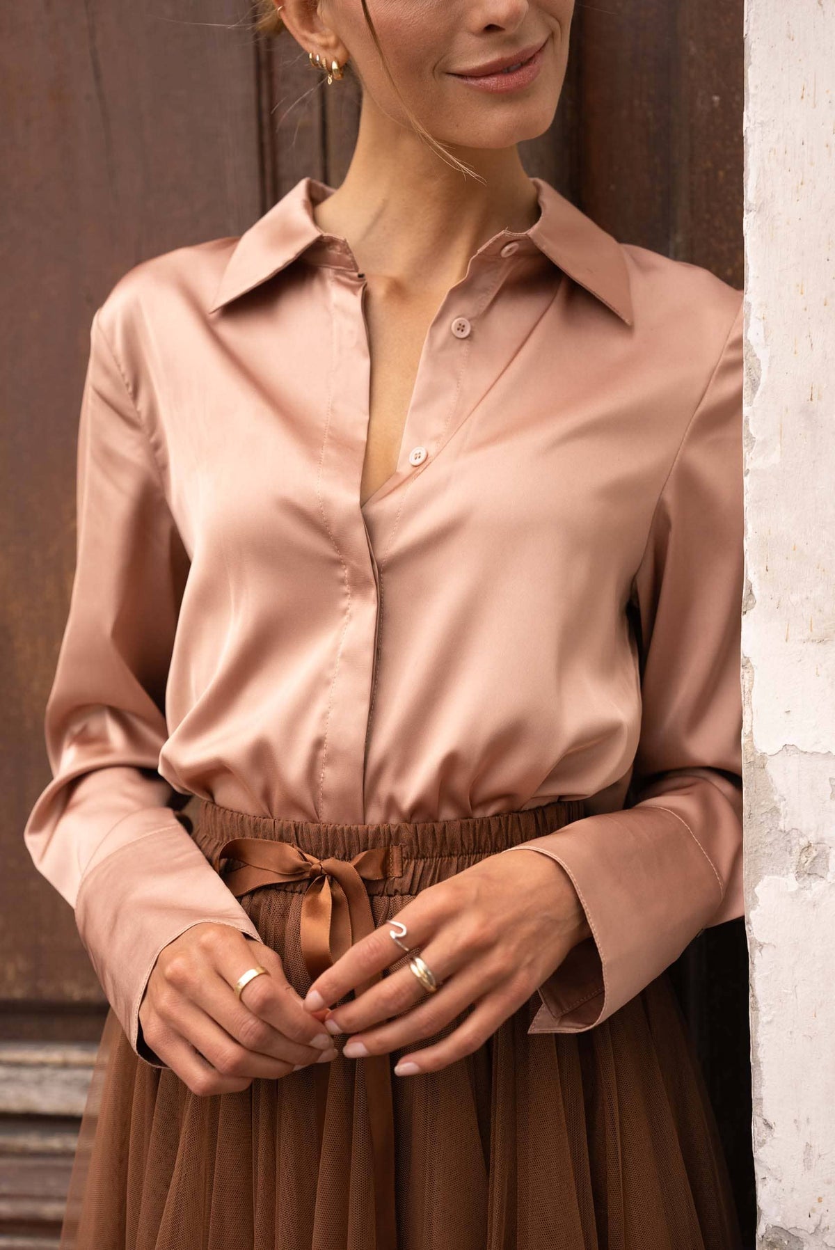Camicia Léa in raso (S-M-L-XL) FW26 - CK08091