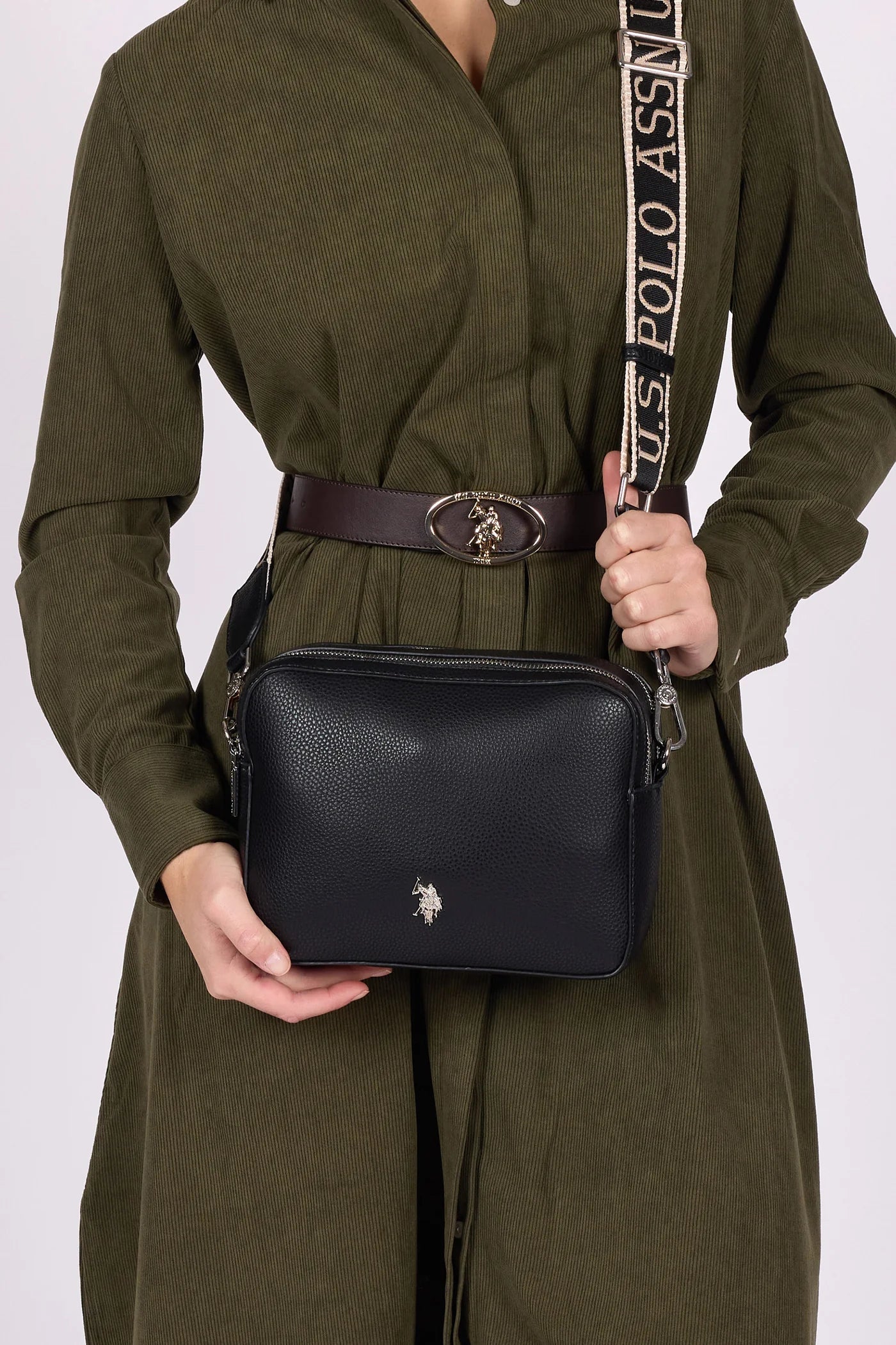 Borsa Mansion Zip Crossbody - Nero