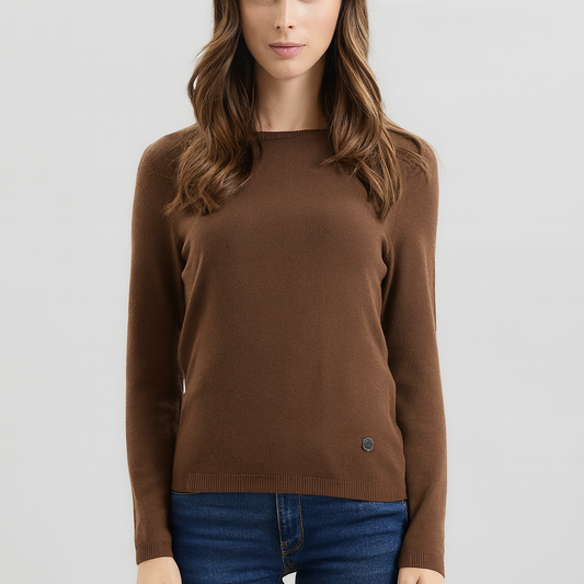 Girocollo marrone