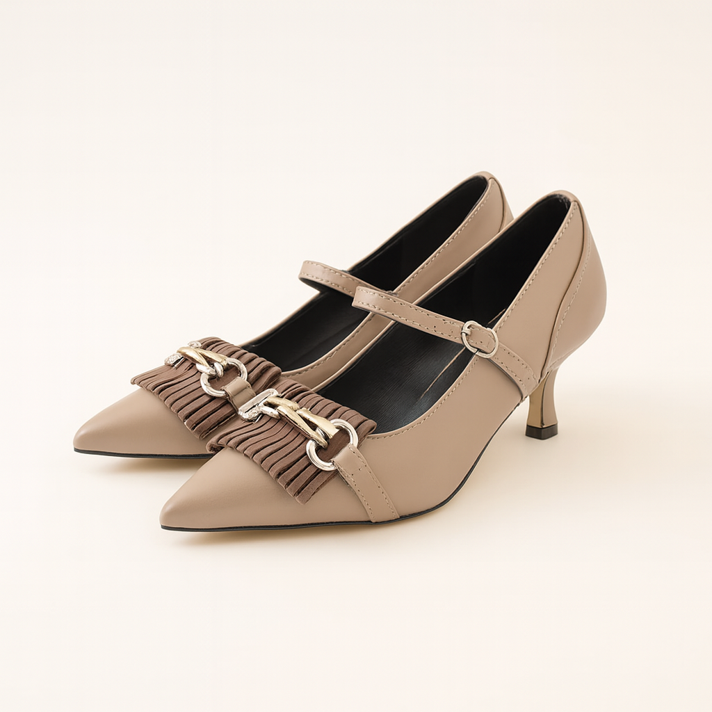 Décolleté Phard con dettaglio frangia