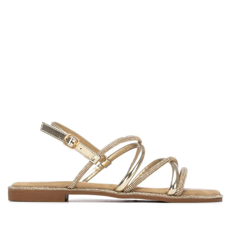 Sandali bassi con strass