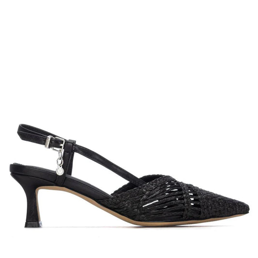 Slingback in pelle intrecciata