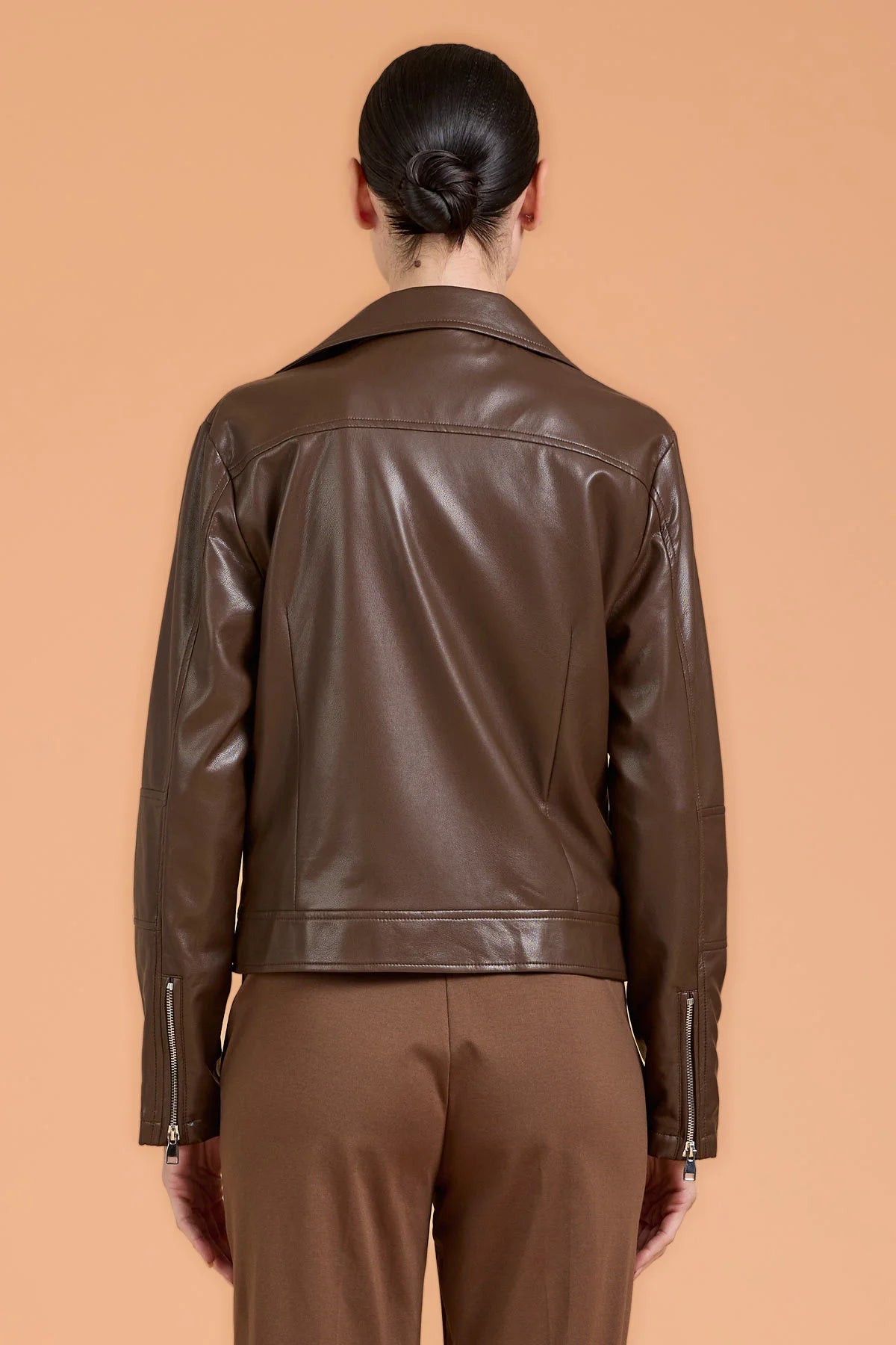 Chiodo in ecopelle - Brown