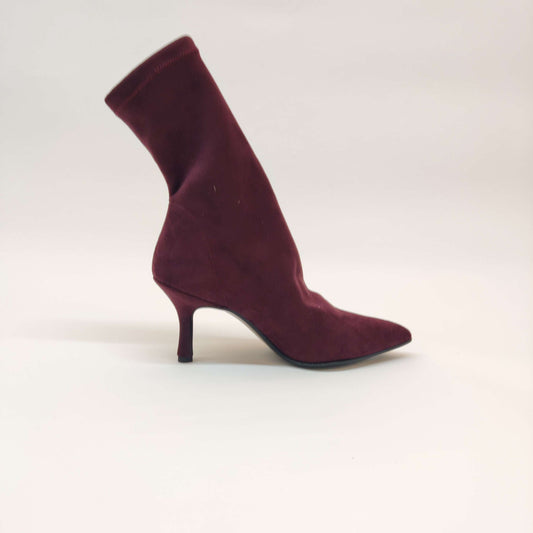 Stivaletto elasticizzato vinaccia