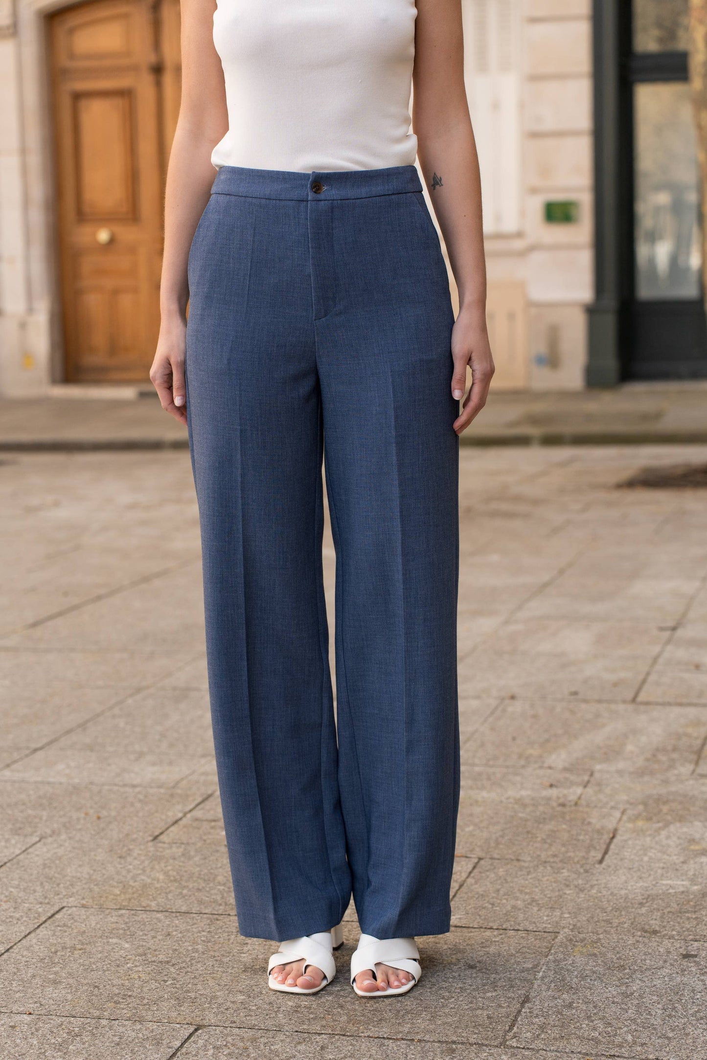 Pantalone palazzo in denim
