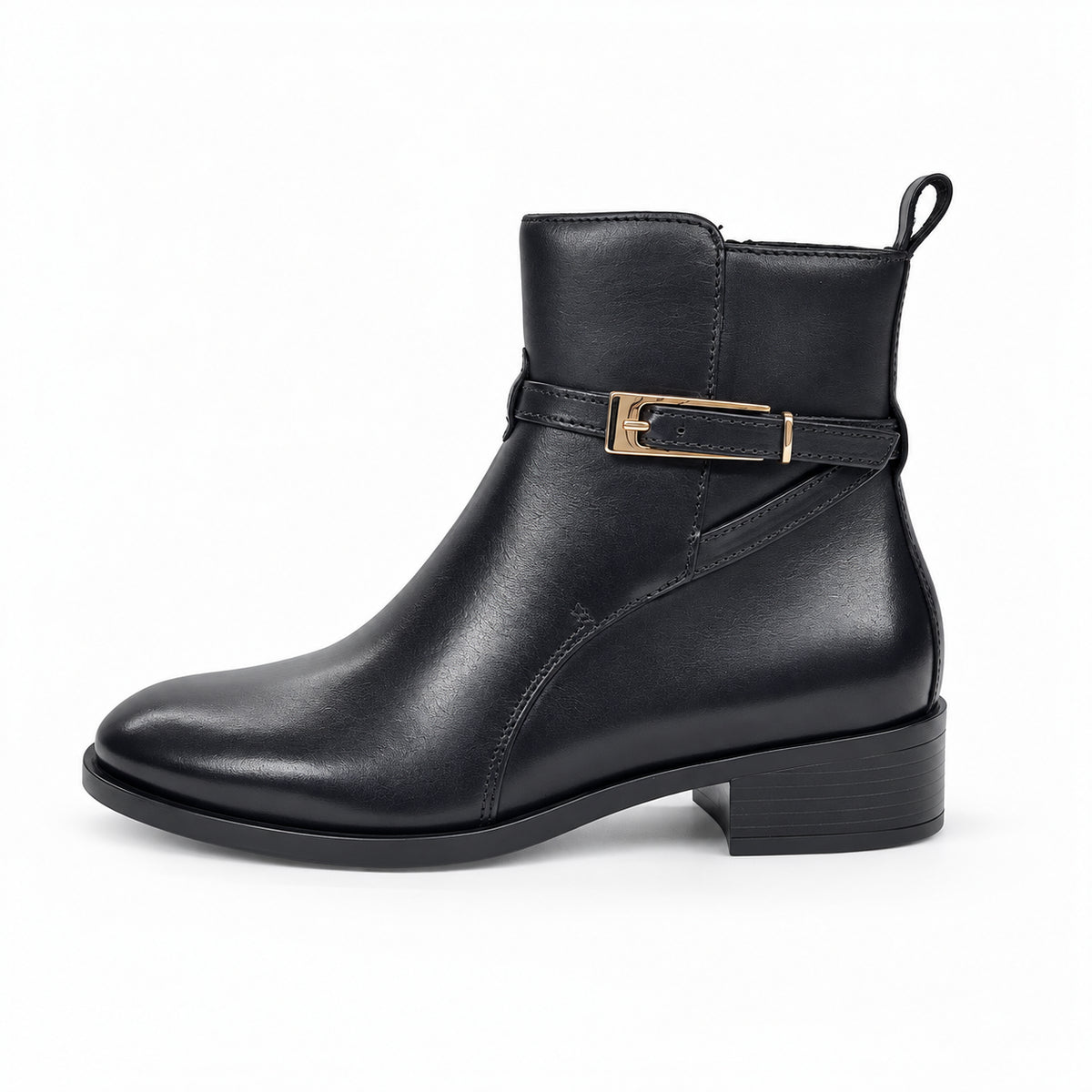 Stivaletto con fibbia gold