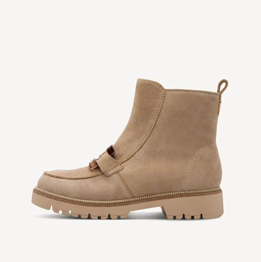Boots in camoscio con accessorio