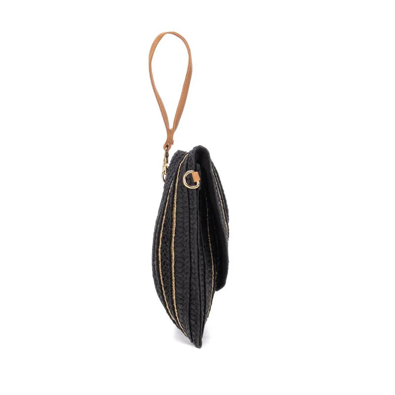 Pochette in rafia - Nero