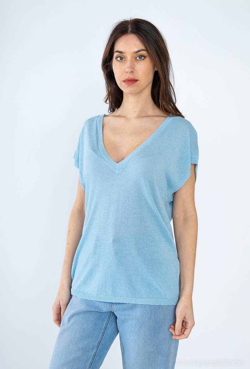 Top in maglia lurex