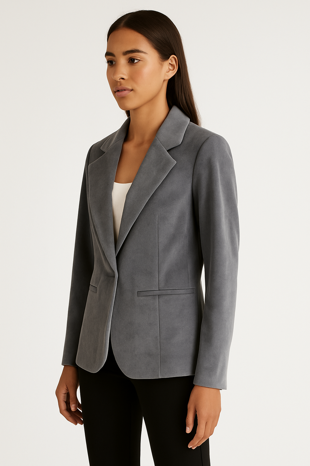 Blazer regolare grigio antracite