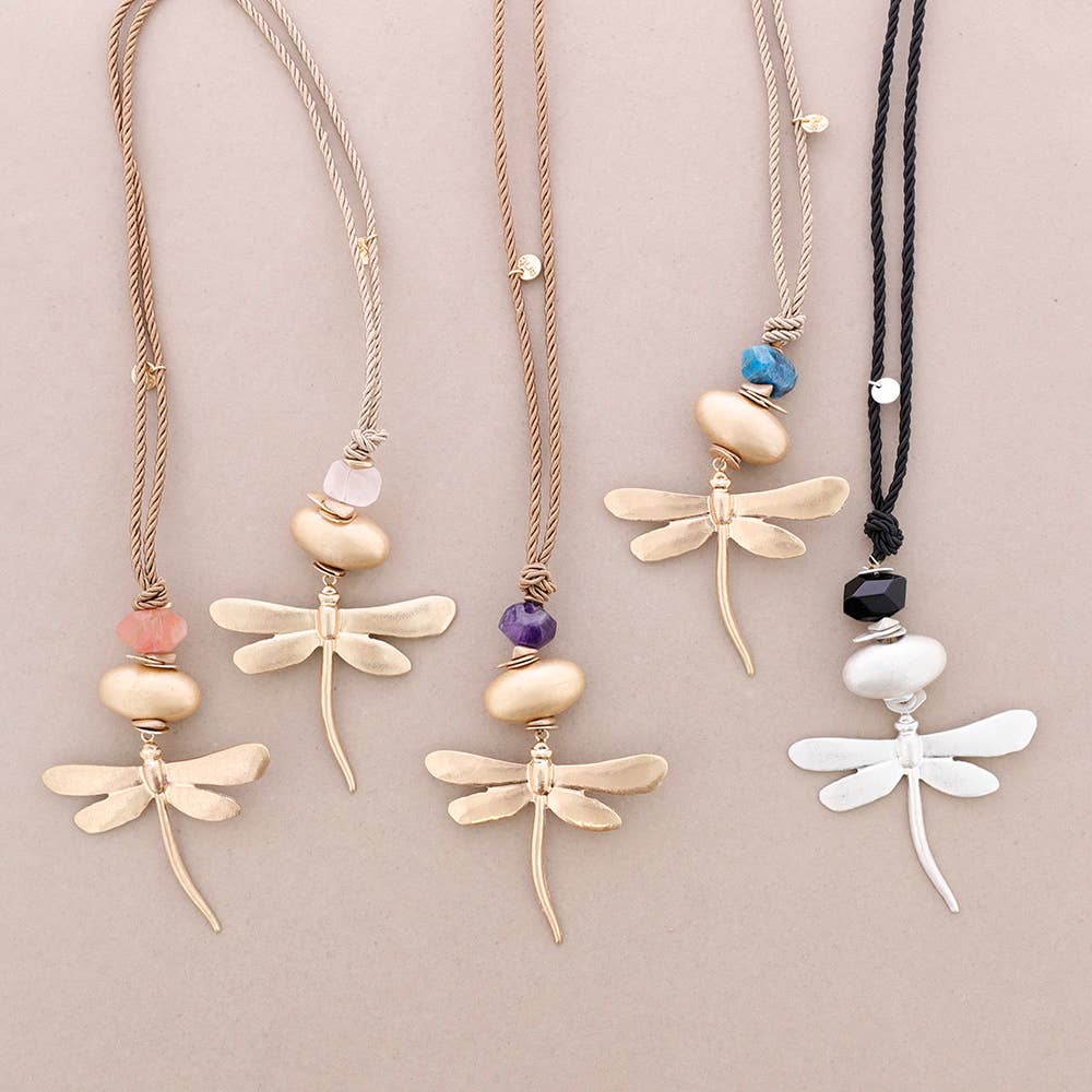 Collana pendente libellula