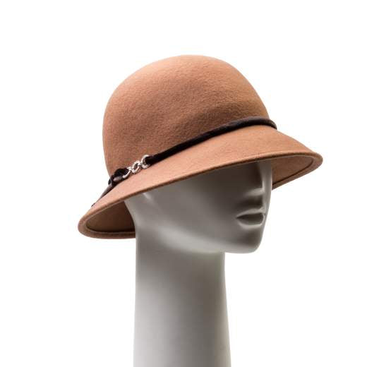 Cappello camel con applicazione - Bissoli