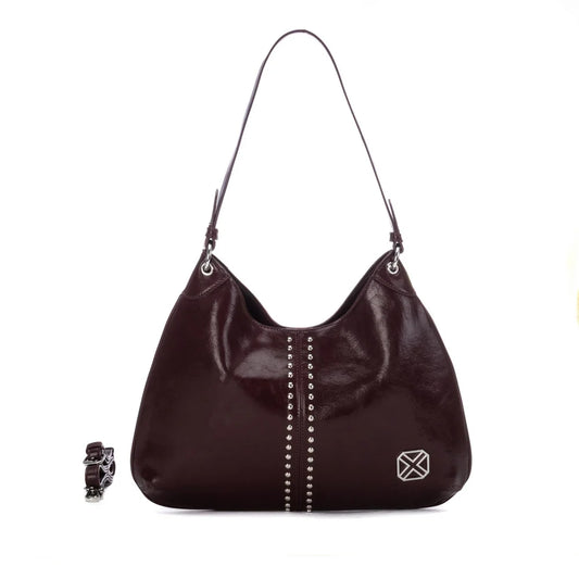 Borsa a spalla con borchie