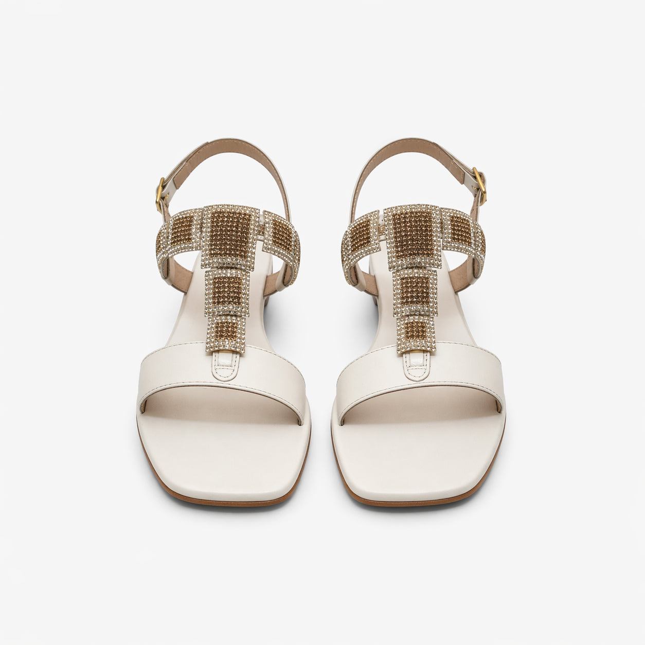 Sandali gioiello in pelle bianca- Le Chicche