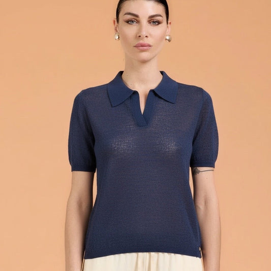 Polo in crepon