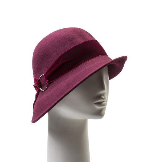 Cappello cloche vinaccia - Bissoli