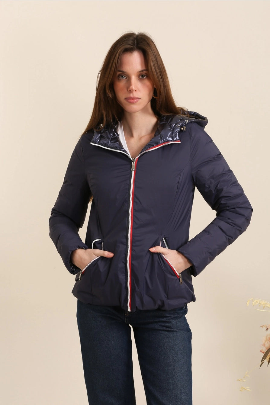 Giubbino reversibile blu