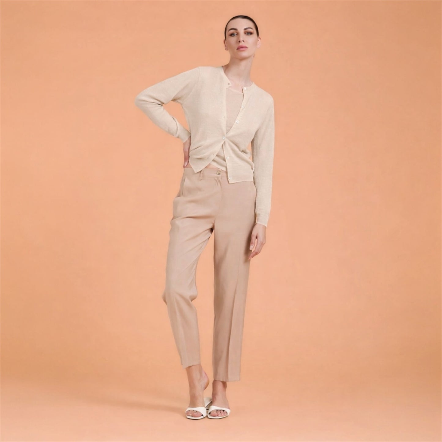 Cardigan in crepon