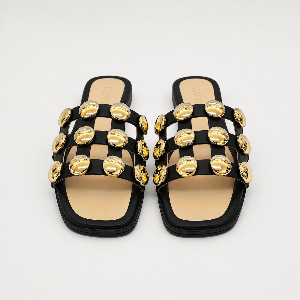 Sandali slides con borchie