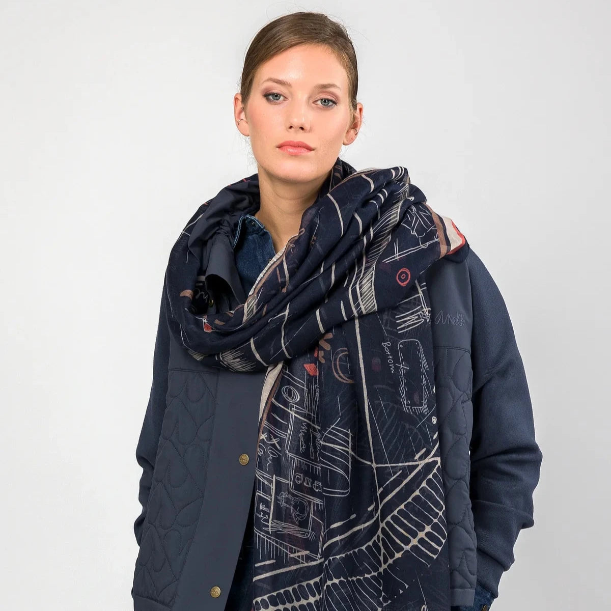 Foulard boutique blu Anekke