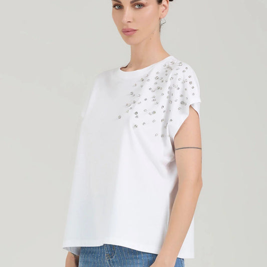 T-shirt applicazione spalla