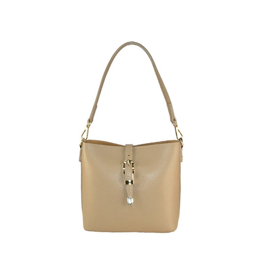 Borsa EMMA in vera pelle - beige