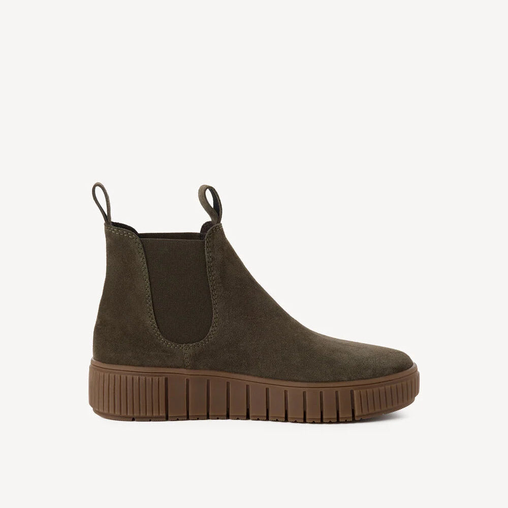 Chelsea in suede oliva