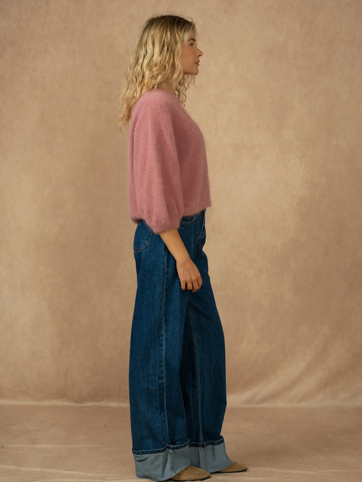 Cardigan con bottoni in lana