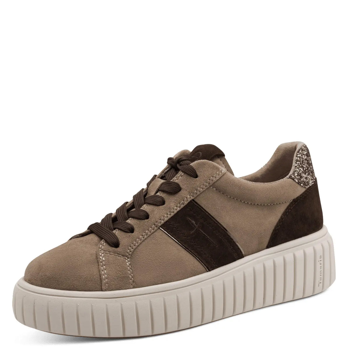 Sneakers Tamaris Platform Camoscio Taupe