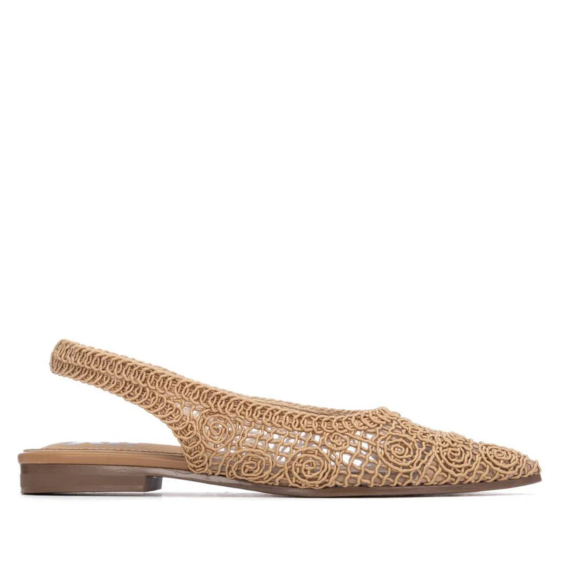 Slingback bassa in macramè