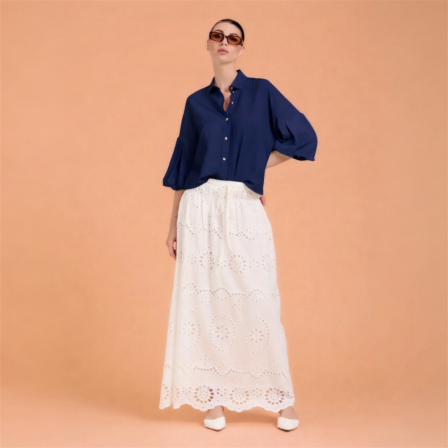 Camicia maniche palloncino