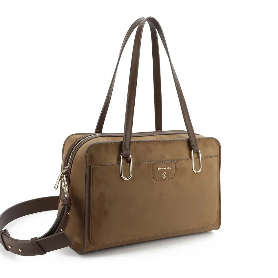 Borsa bowling suede Gattinoni