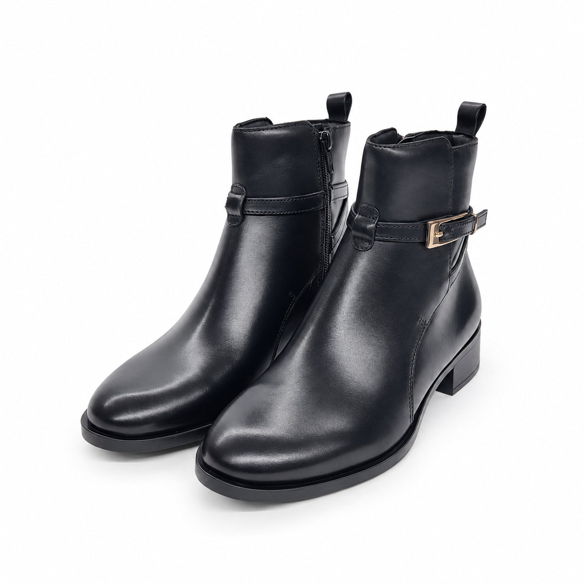Stivaletto con fibbia gold