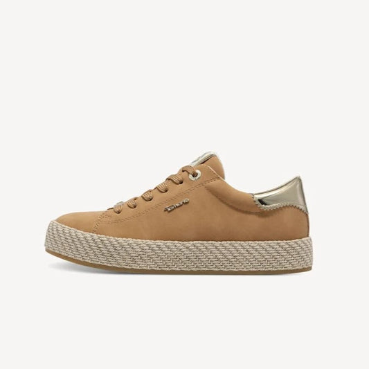 Sneakers Tamaris camel platform da 3,5 cm